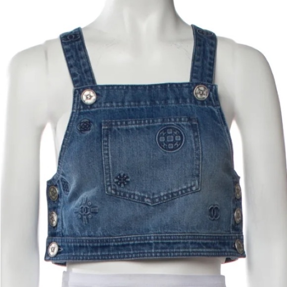 CHANEL Denim vest Italy 36 small 0-4 - Picture 2 of 16